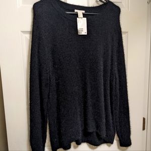 NWT Black Fuzzy H&M Sweater Top